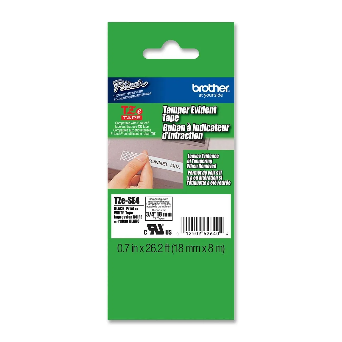 Brother Brother TZESE4 tamper-evident tape 18 mm pos accessory — product photo