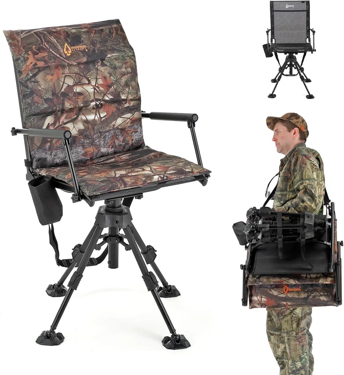 ARROWHEAD OUTDOOR ARROWHEAD OUTDOOR KKS0347U 360° Swivel Blind Chair Camp Furniture — product photo