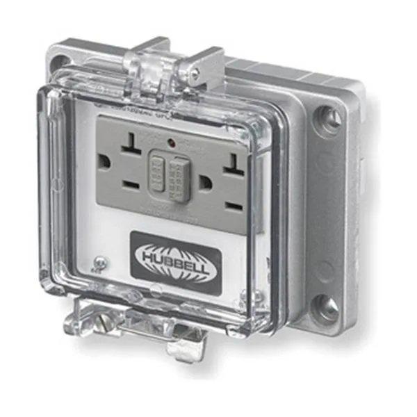 Hubbell Incorporated Hubbell Incorporated Access Port GFCI Power NEMA Type 4 PR20 fitting — product photo