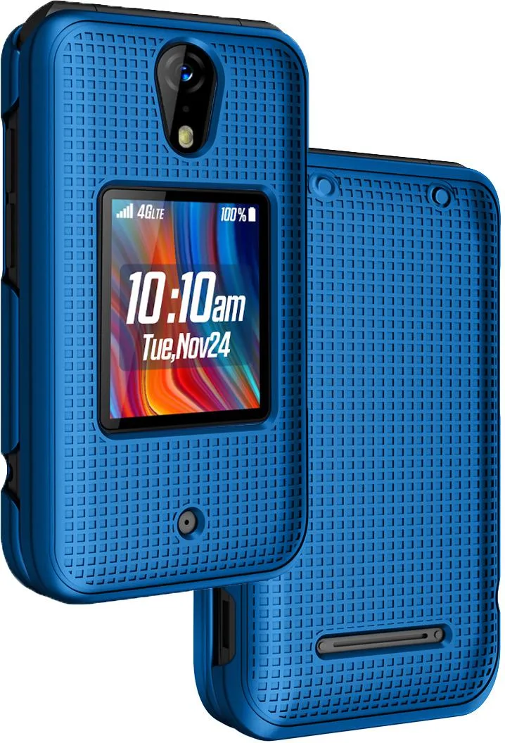 Nakedcellphone Nakedcellphone Grid Textured Slim Case Cobalt Blue for Schok Flip 2022 — product photo