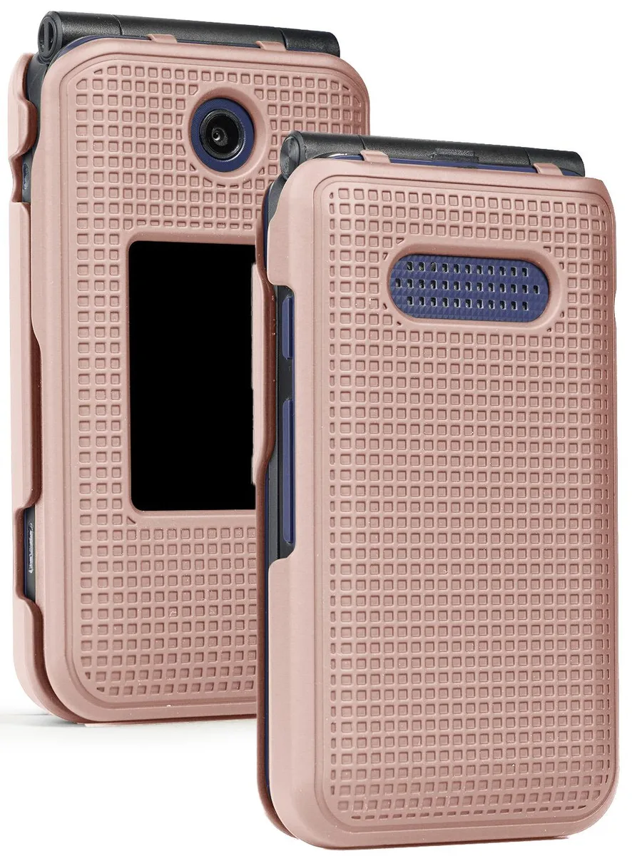 Nakedcellphone Nakedcellphone Grid Case Rose Gold for Cricket Debut Flip, Cingular Flip 4 — product photo