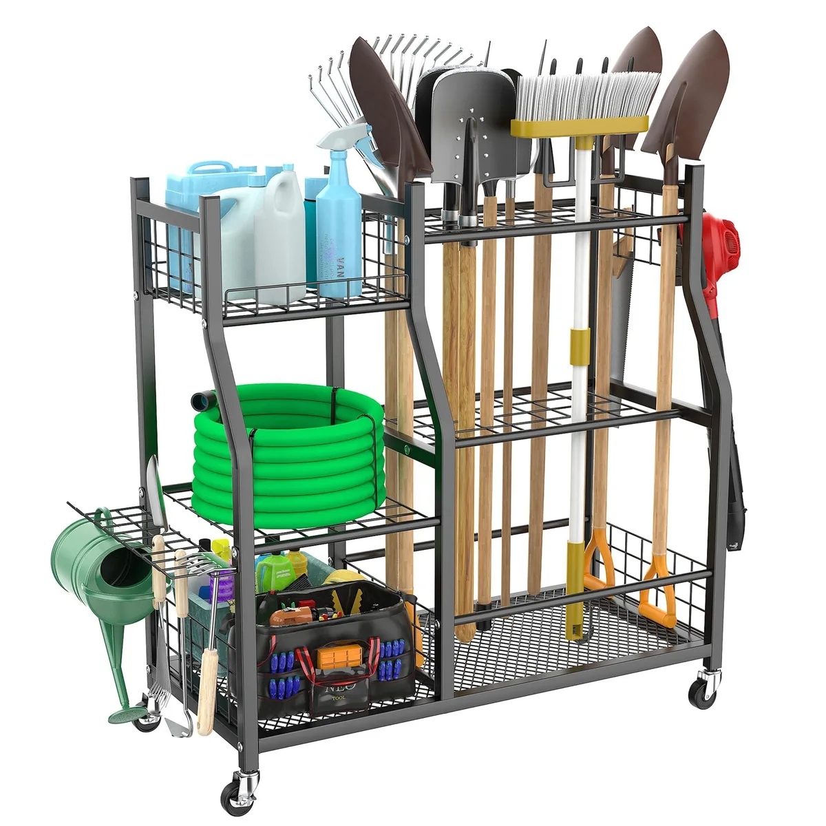  WALMANN US-TNGTR421WN Garden Tool Organizer 37.5"D x 15.75"W x 37"H 3 Tier — product photo