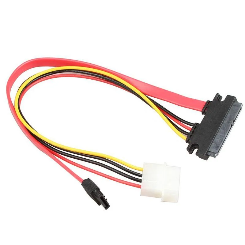 EN-Labs EN-Labs 70 cm SATA III 22-pin to 7-pin data + Molex 4-pin combo cable red — product photo