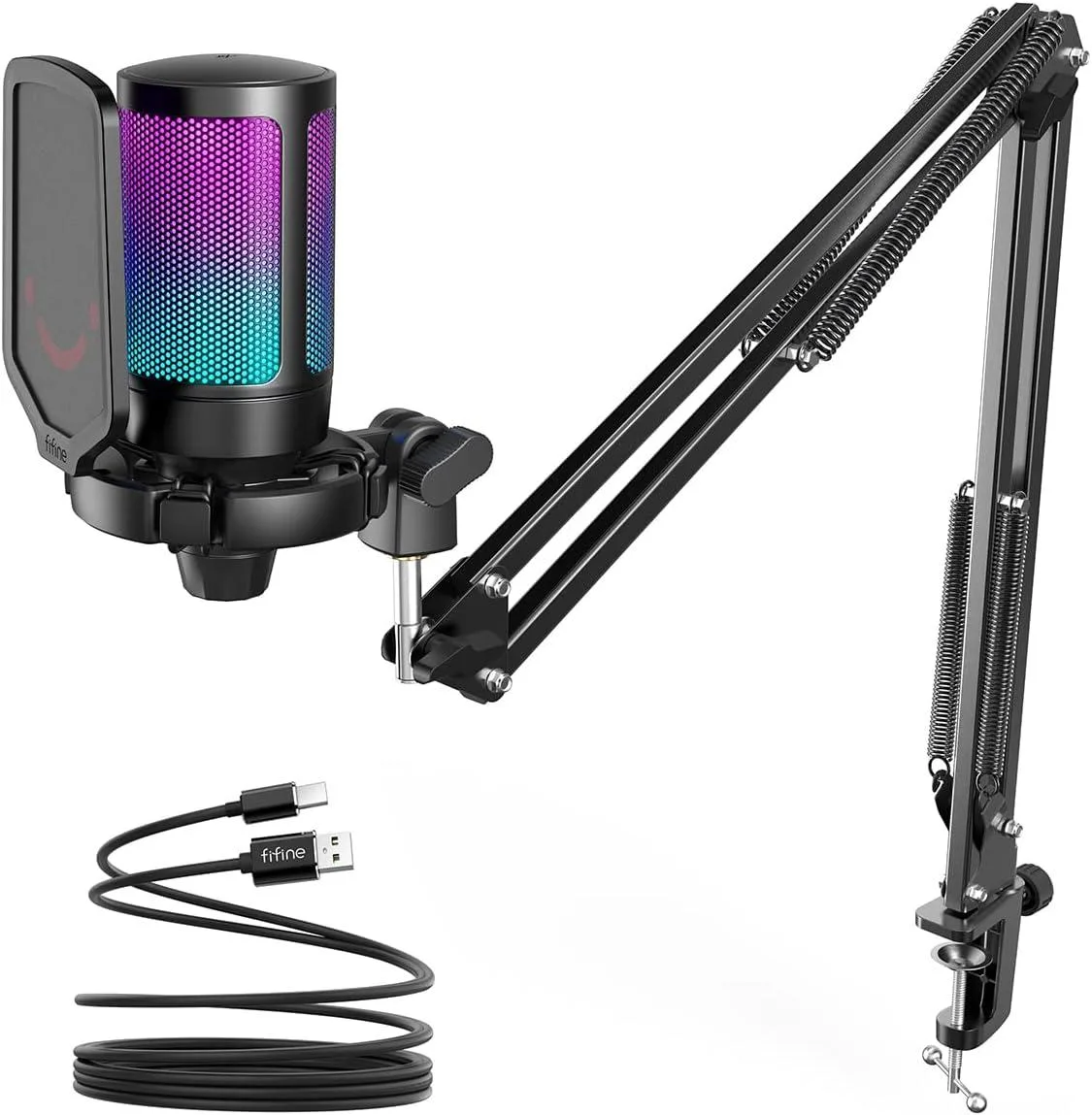 FIFINE FIFINE AmpliGame USB Condenser Microphone Kit with Boom Arm — product photo