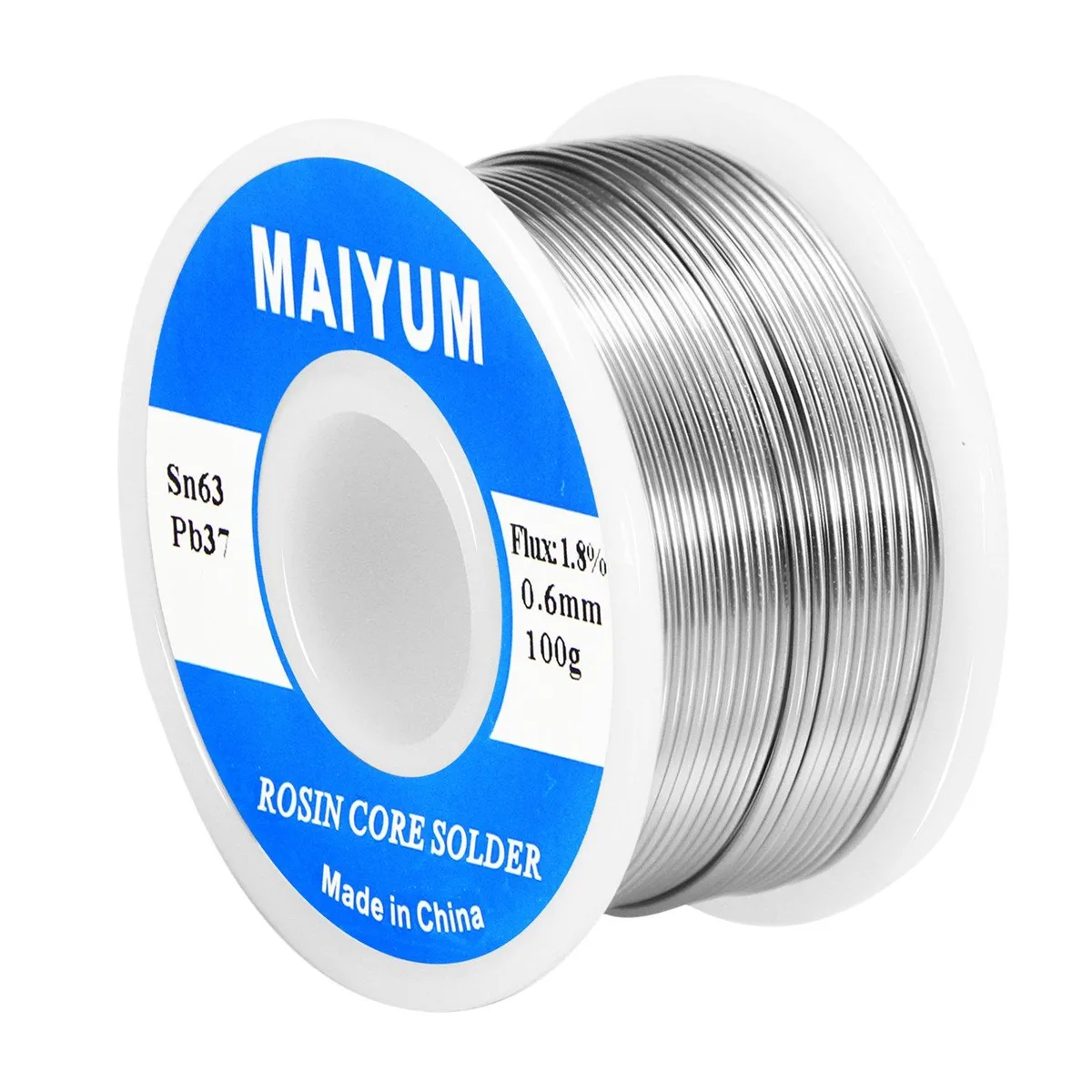 63-37 Tin Lead Rosin Core Solder Wire 0.6mm 100g — product photo