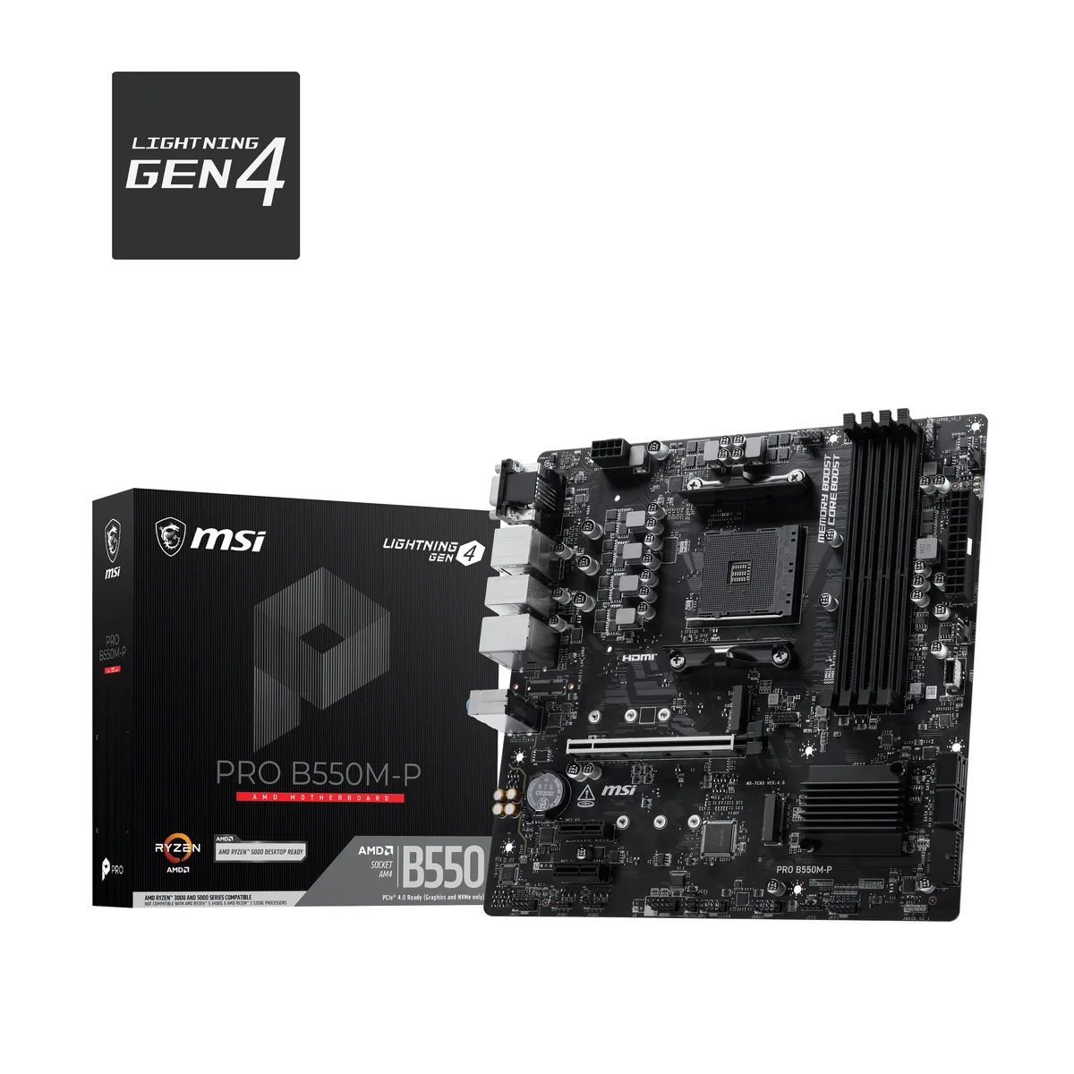 MSI MSI PRO B550M-P AMD motherboard — product photo