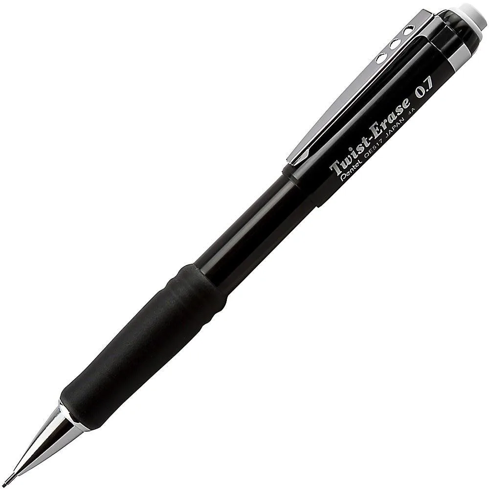 Pentel of America, Ltd. Pentel of America, Ltd. PENQE517A Twist-Erase III 0.7 mm Mechanical Pencil Black Barrel — product photo