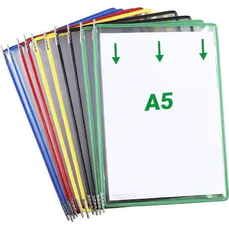 Tarifold, Inc. Tarifold, Inc. P090A5 A5 Display Pockets Assorted Color Pack of 10 — product photo