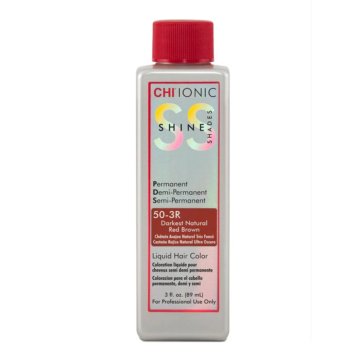 Farouk Systems, Inc. Farouk Systems CHI Ionic Shine Shades 50-3R Darkest Natural Red Brown Hair Color 90ml — product photo