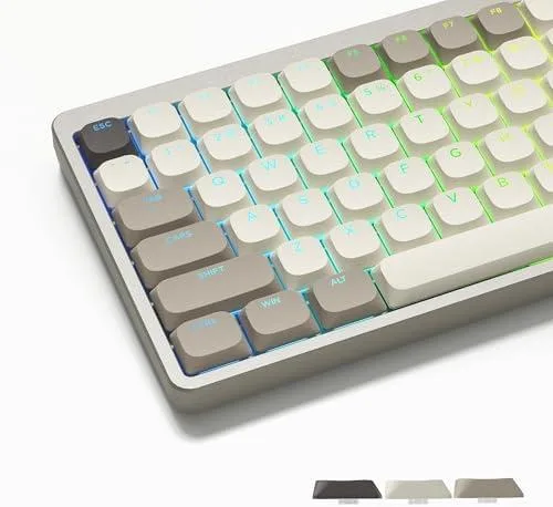 Womier Womier Low Profile PBT Keycaps 140-Key Khaki Grey — product photo