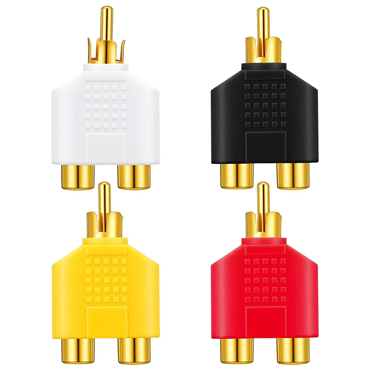 Boxwave Boxwave 4 Pcs RCA Y Splitter Audio Adapter 2 Female to 1 Male — product photo