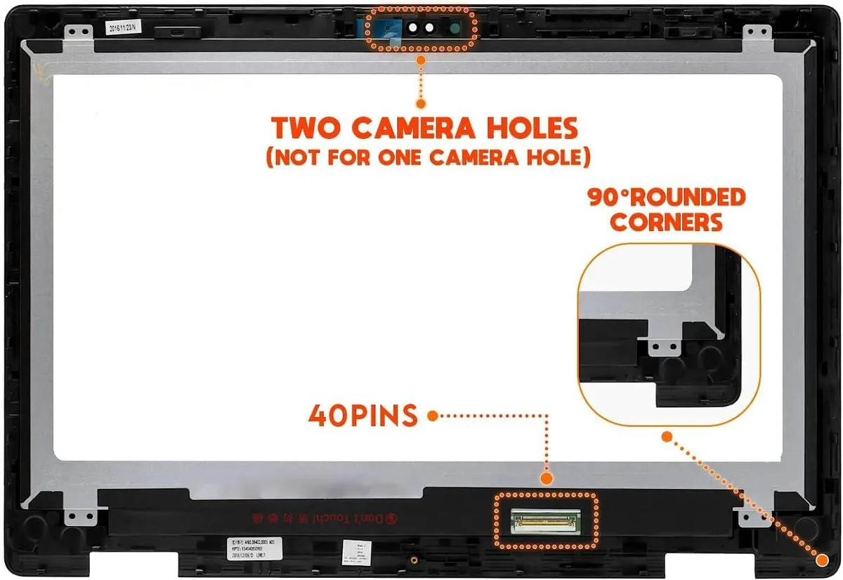 NUOLAISUN NUOLAISUN 15.6" FHD 1920x1080 IPS Touch Screen Assembly 40Pin for Dell Inspiron 7569 7579 — product photo