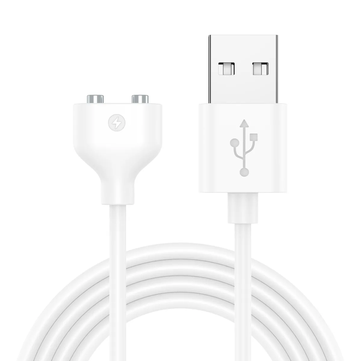 Black magnetic USB charging cable with 6mm connector, 3.3ft length