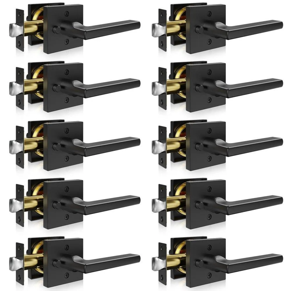 VEVOR VEVOR Privacy Door Handle 10 Pack Matte Black Reversible Keyless Lock — product photo