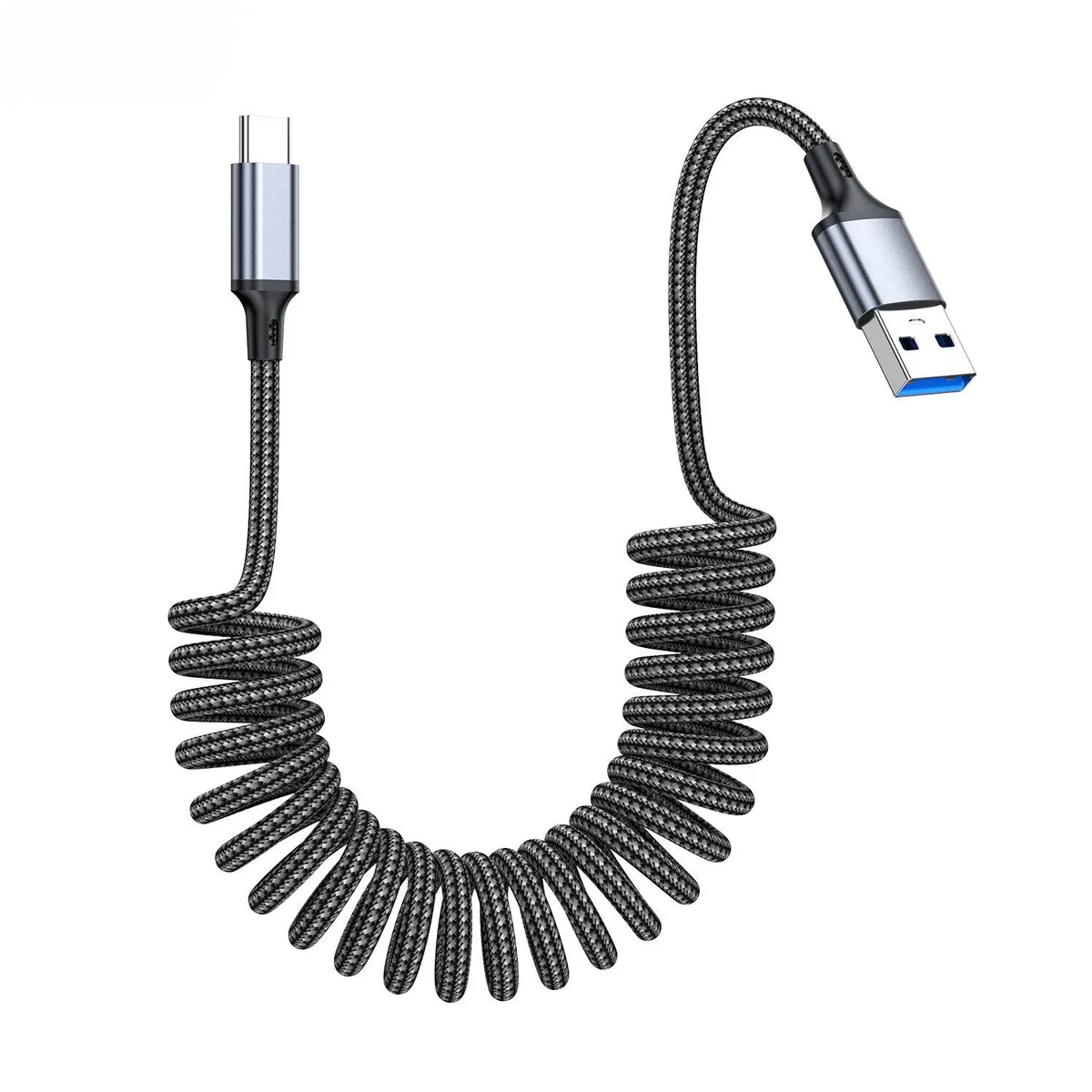HANNORD HANNORD USB C Coiled Cable Gray 3.3 ft — product photo