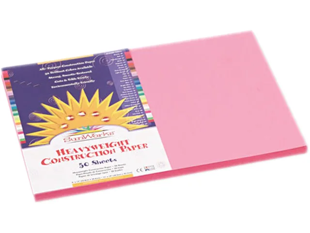 SunWorks SunWorks 7007 Prang Pink Construction Paper 12 x 18 50 Pack — product photo