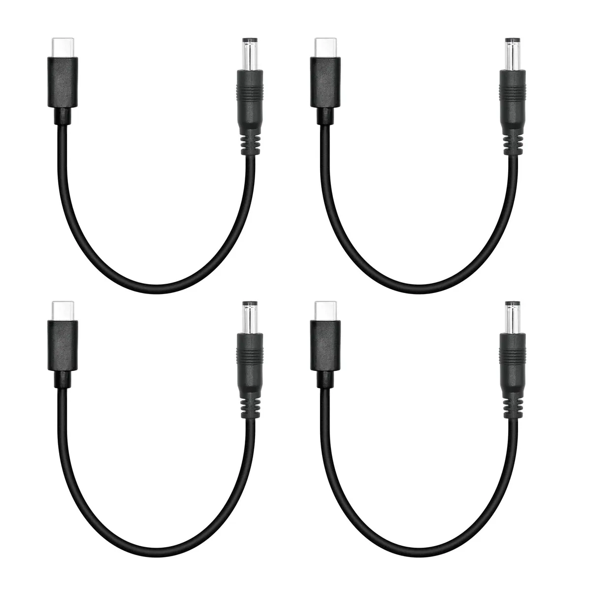 Vszerda Vszerda 4-pack DC 5.5 mm × 2.1 mm to USB-C 15 cm power cable — product photo