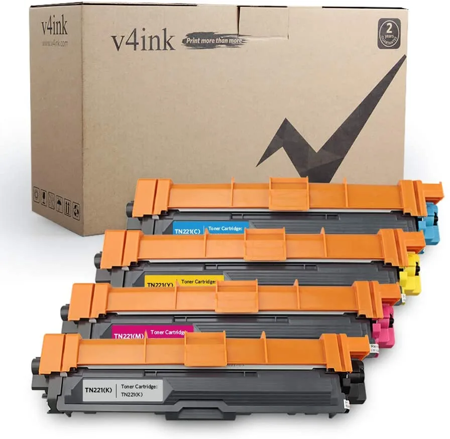 V4ink V4ink TN221 TN225 4 Pack Toner Cartridges Black Cyan Magenta Yellow — product photo