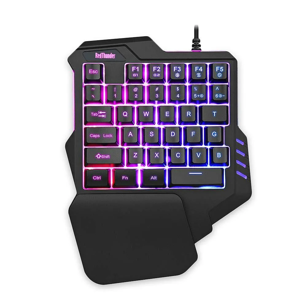 RedThunder G30 35-Key One-Handed Gaming Keyboard RGB Black — product photo