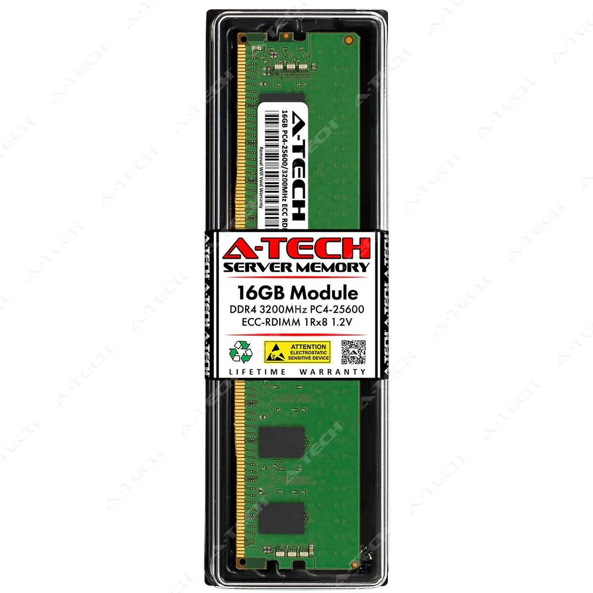 A-Tech A-Tech 16GB DDR4 3200MHz ECC RDIMM 1Rx8 288-Pin Server Memory — product photo