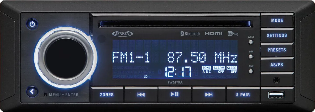 ASA Electronics ASA Electronics JWM70A Slimline Wallmount RV Stereo Receiver — product photo