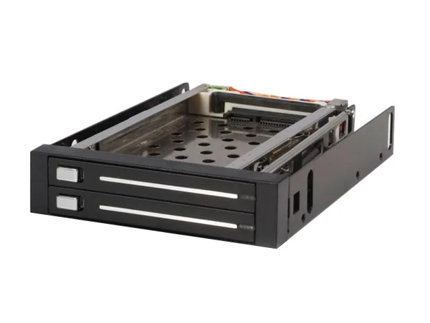 STARTECH STARTECH HSB220SAT25B 2-drive 2.5in SATA hot-swap bay for 3.5in slot hdd accessory — product photo