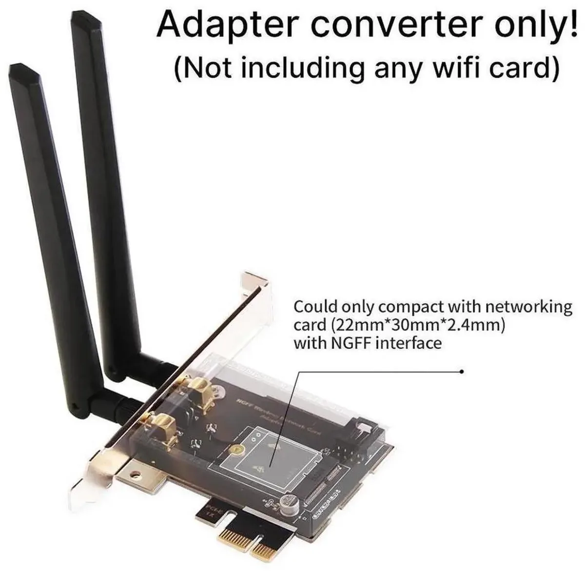 SMUGDESK SMUGDESK FV102 M.2 2230 Key A+E to PCIe Adapter — product photo