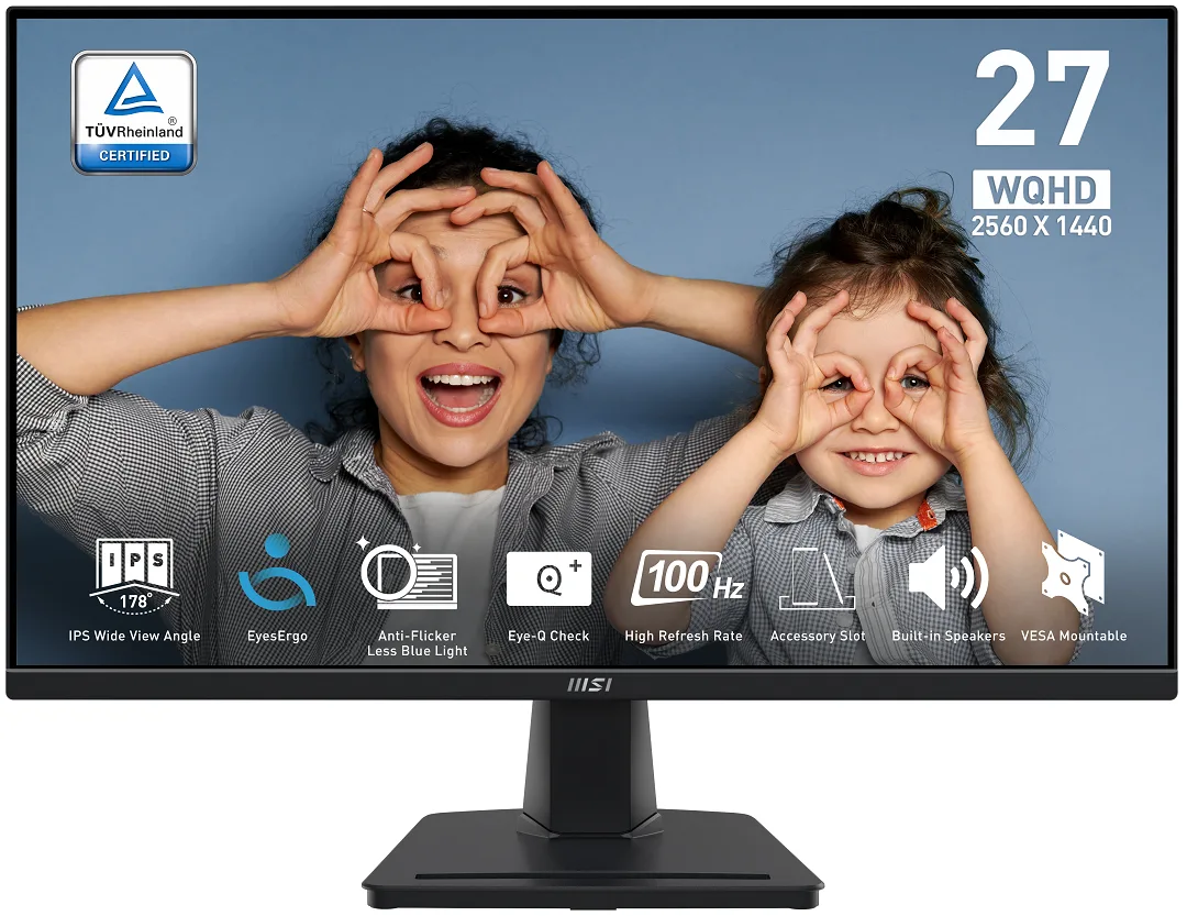 MSI MSI PRO MP275Q 27" 2560x1440 100Hz IPS monitor — product photo