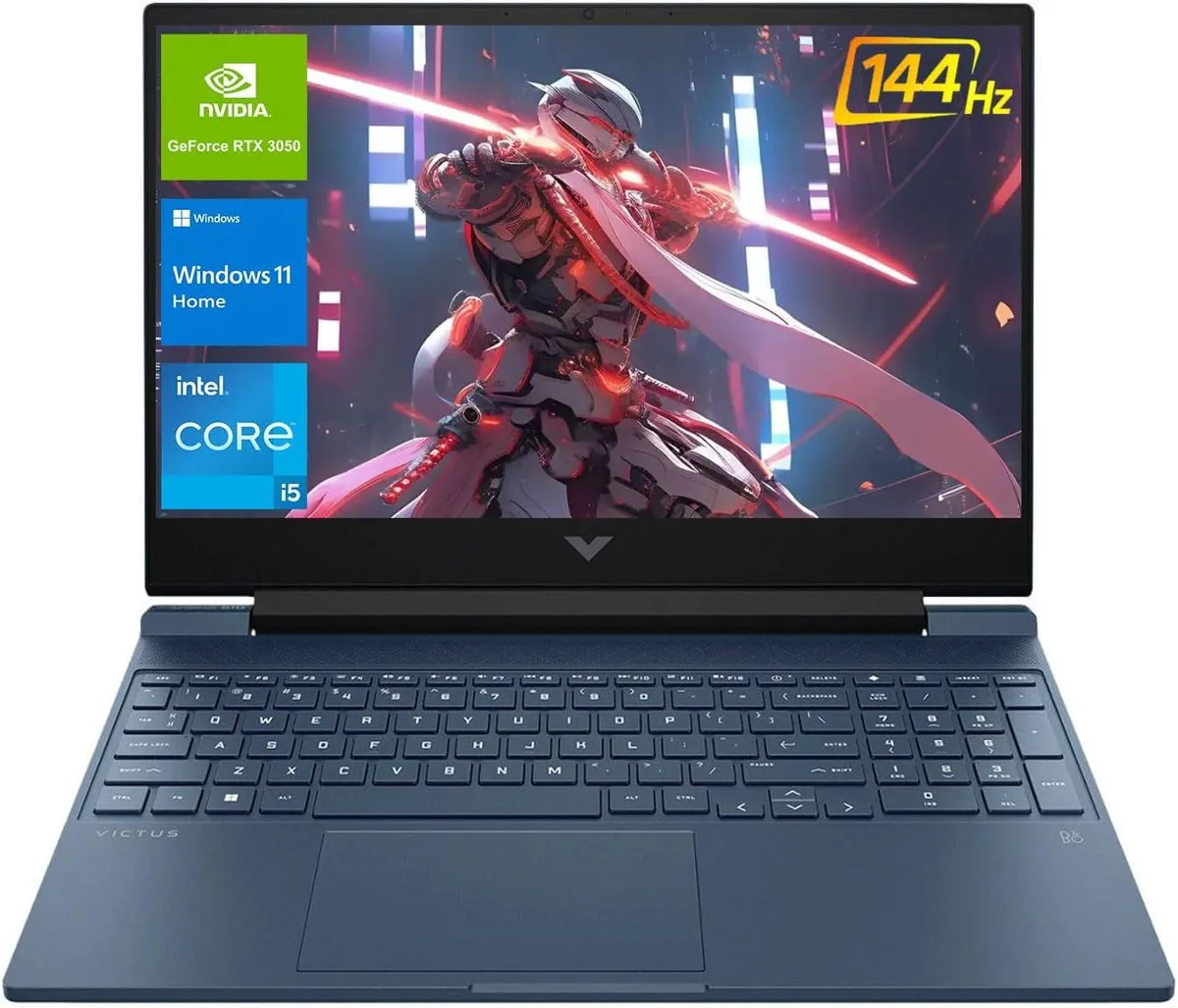 HP HP Victus 15 gaming laptop Blue 15.6 144Hz i5-12450H RTX 3050 64GB 2TB — product photo