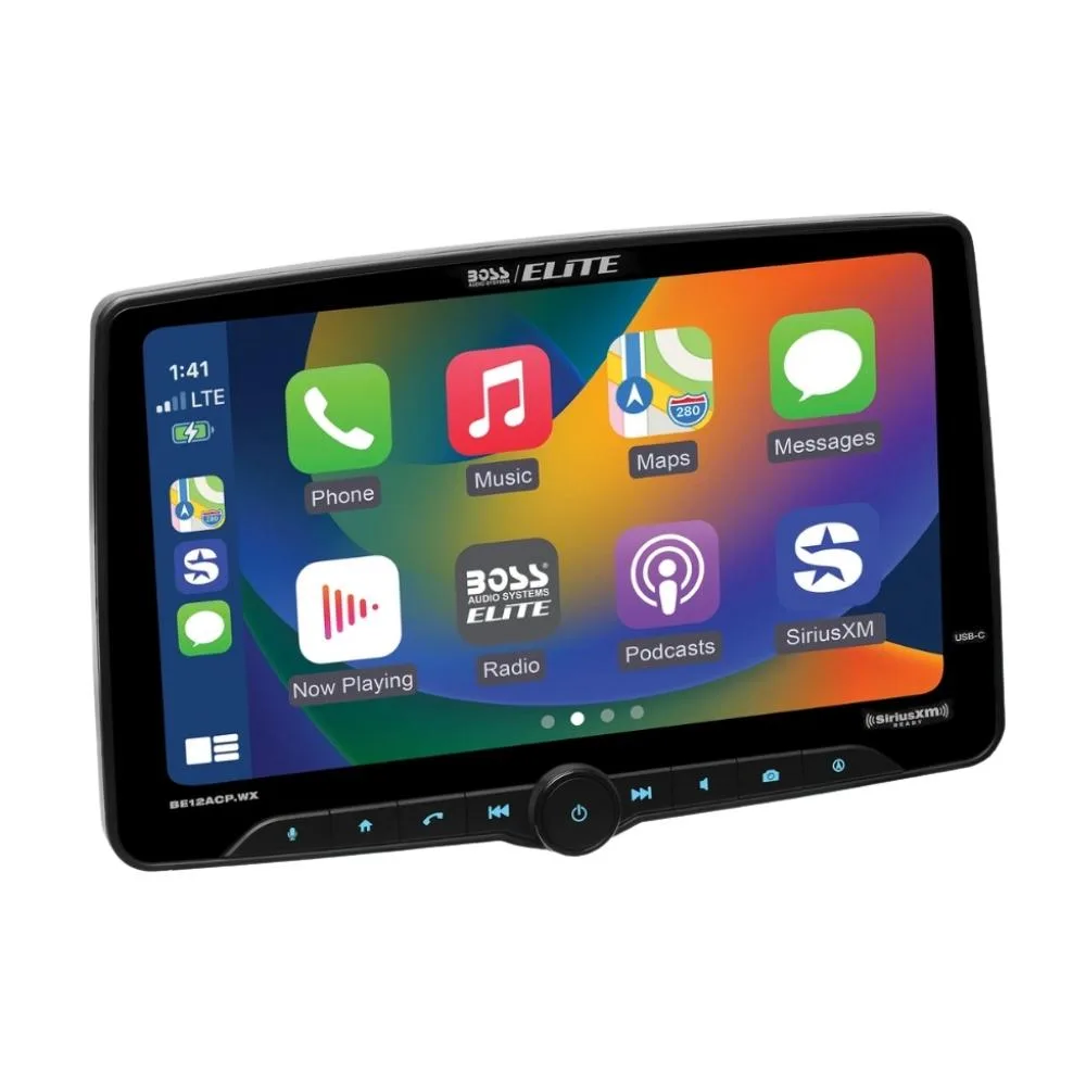 BOSS AUDIO SYSTEMS BOSS AUDIO SYSTEMS Elite BE12ACP.WX 12" Single-DIN Receiver — product photo