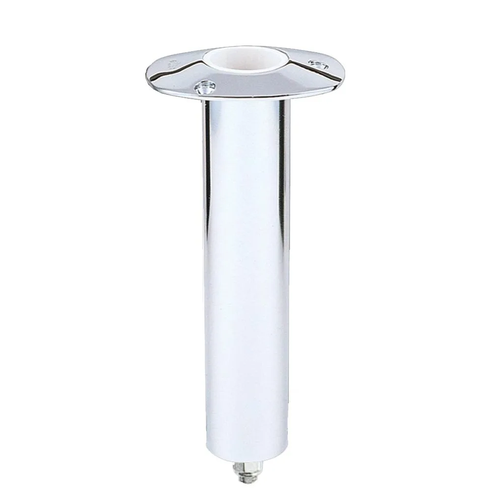 Stainless steel flush-mount swivel base rod holder, medium 0 degree design