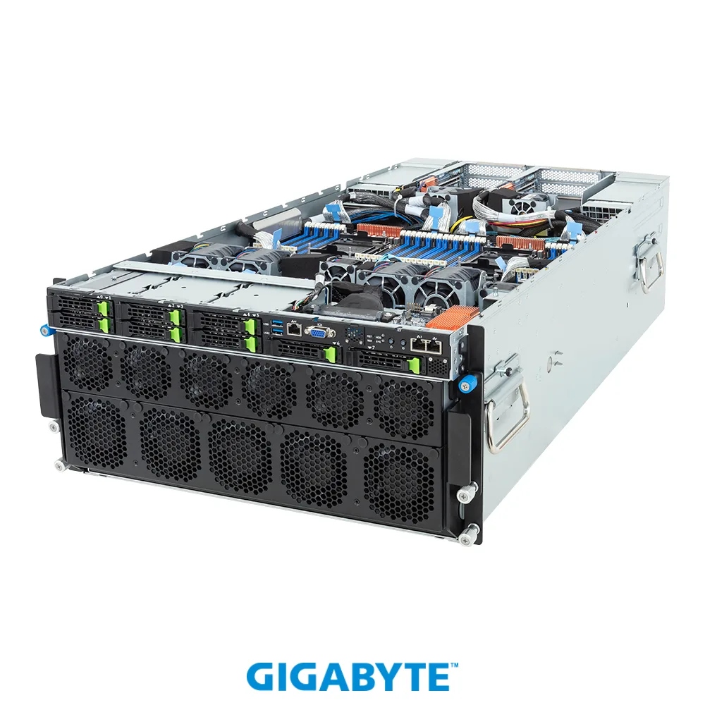 GIGABYTE GIGABYTE G593-SD1-AAX3 barebone server 8 GPU 32 DIMM 900GB/s — product photo
