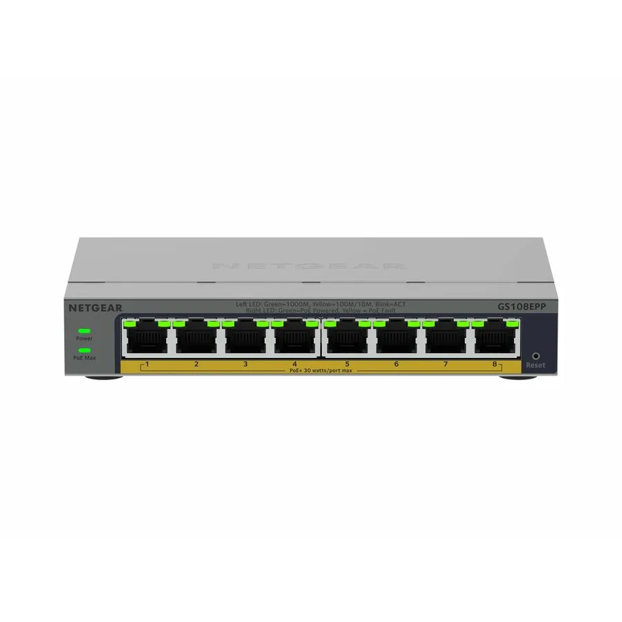 Netgear Inc. Netgear Inc. GS108EPP-100NAS 8-port Gigabit PoE+ network switch — product photo