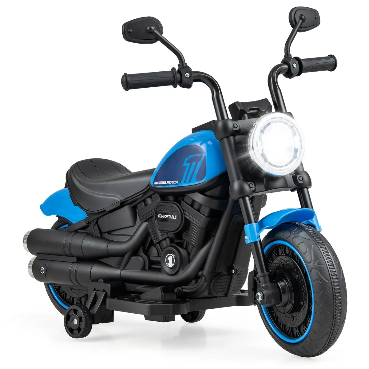 SlickBlue SlickBlue Kids Electric Motorcycle Blue 30x17x23 11 lbs — product photo