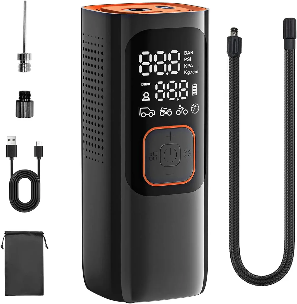 Corn Electronics Corn Electronics Tire Inflator 160 PSI Orange — product photo