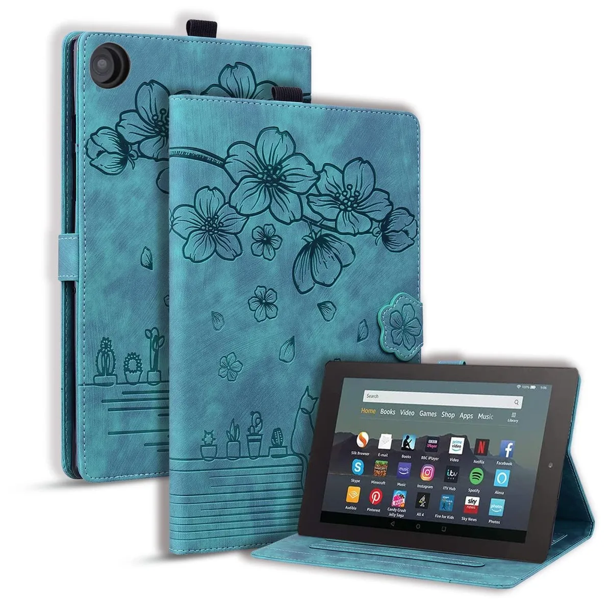 Dteck Dteck Folio Case Cover for Fire HD 10 10.1" 2015/2017/2019 Green 2 in 1 accessory — product photo