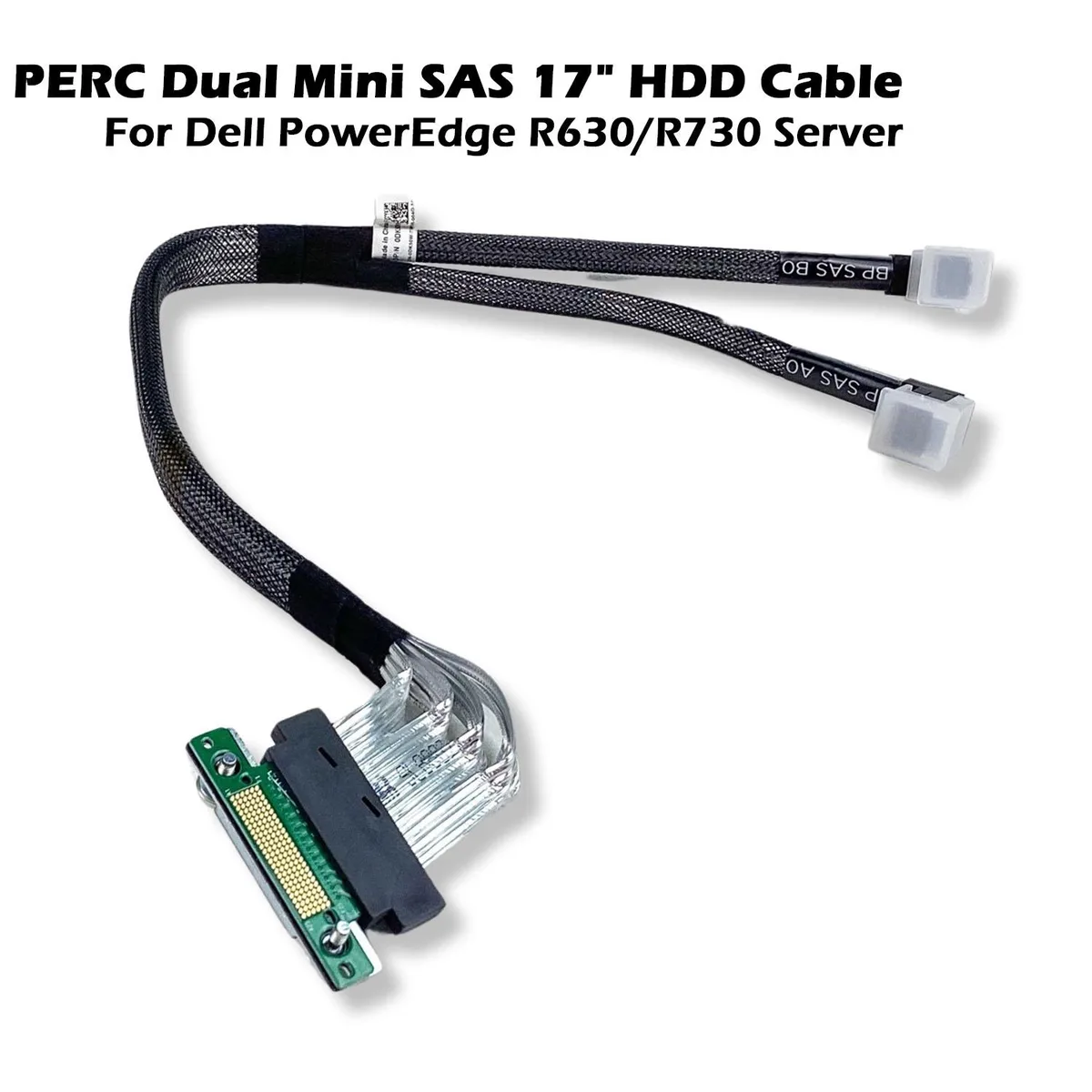 DELL Dell PERC Dual Mini SAS 17" RAID Cable SFF-8643 R630 R730 DK50W — product photo