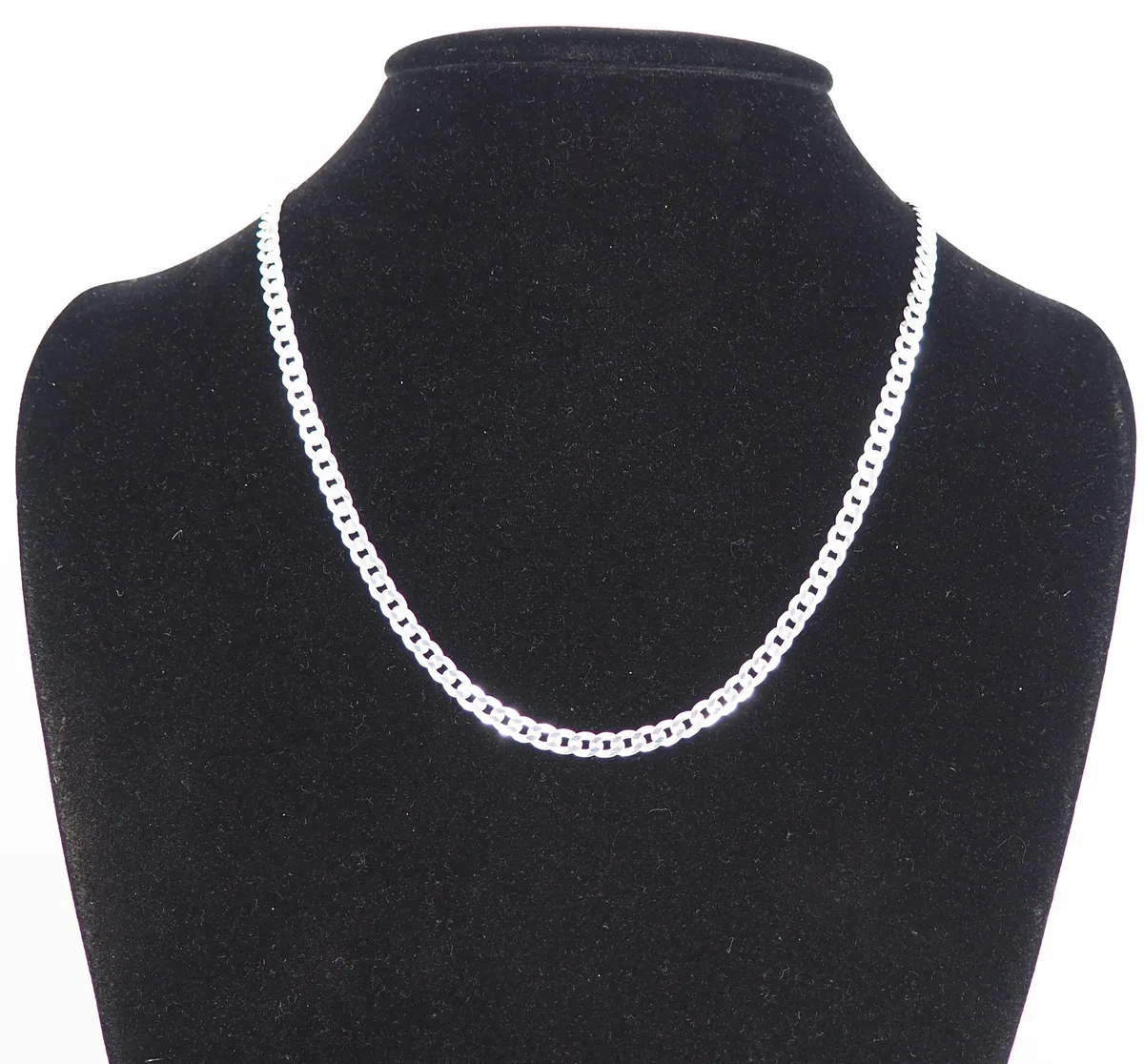 MST MST Solid 925 Sterling Silver 5.2mm Flat 20 Curb Chain Necklace — product photo