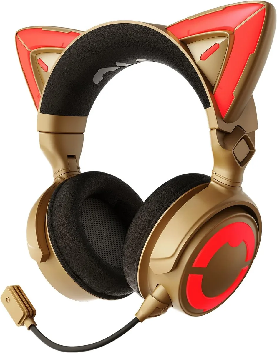 YOWU YOWU RGB Cat Ear Headphone 4 headset Gold — product photo