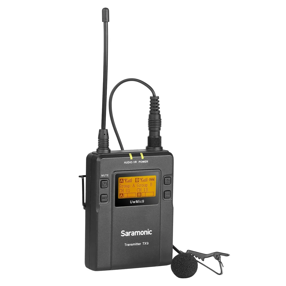 LORDWORLD LORDWORLD UwMic9 TX9 Bodypack Transmitter &amp; Lavalier Microphone — product photo