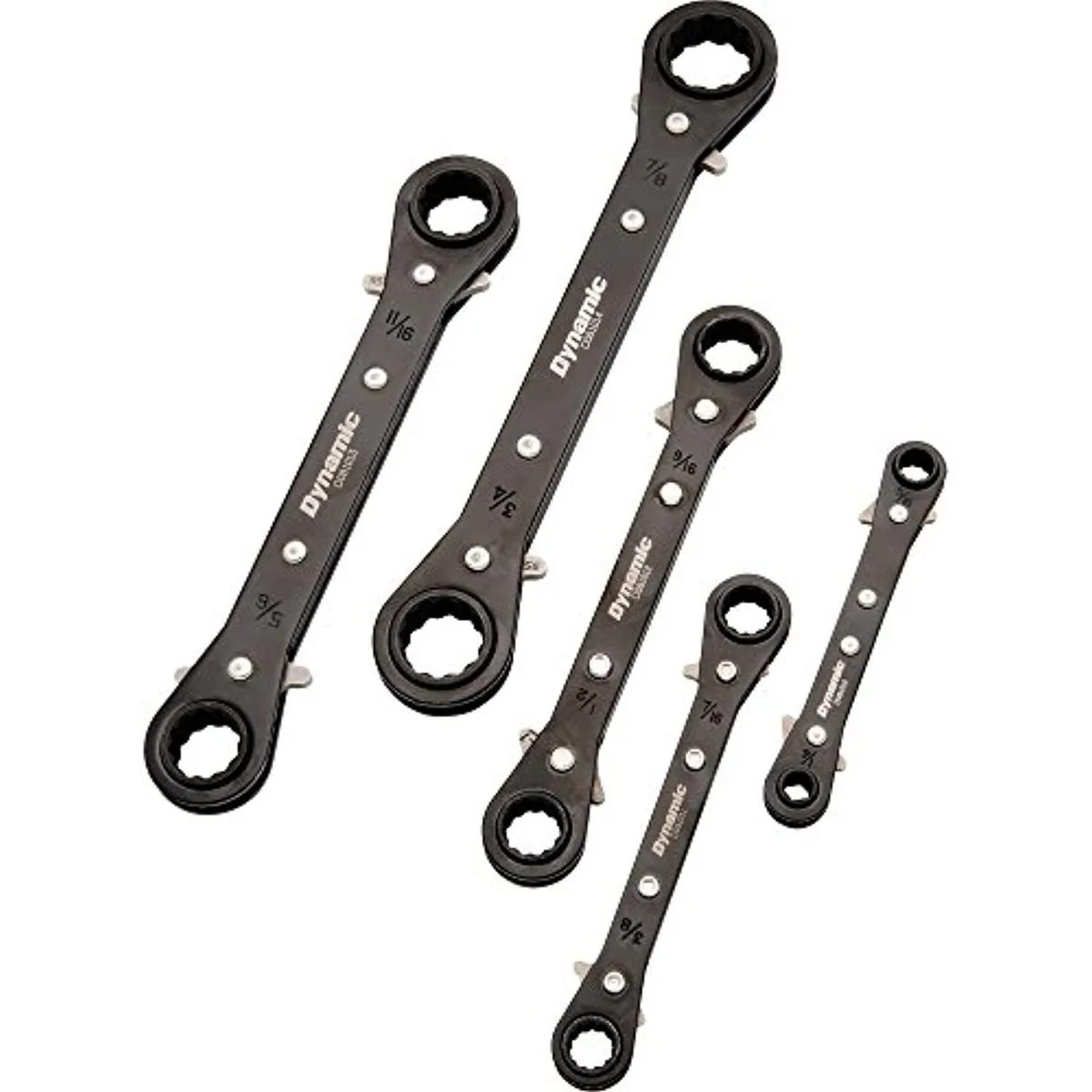 Dynamic Dynamic 5-piece SAE reversible ratcheting wrench set — product photo