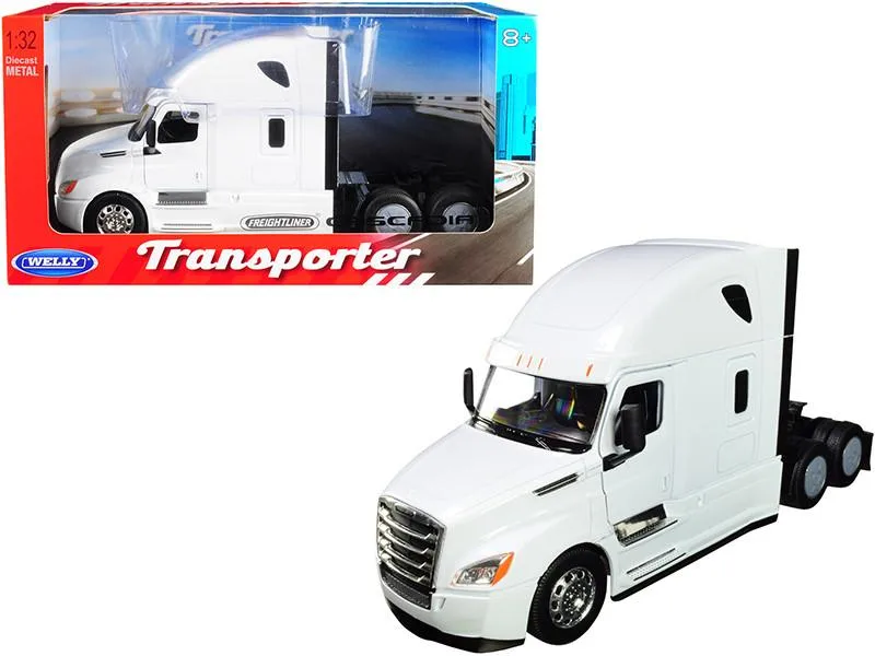 Welly Diecast Welly Diecast Freightliner Cascadia "Transporter" 1/32 Diecast Truck White — product photo
