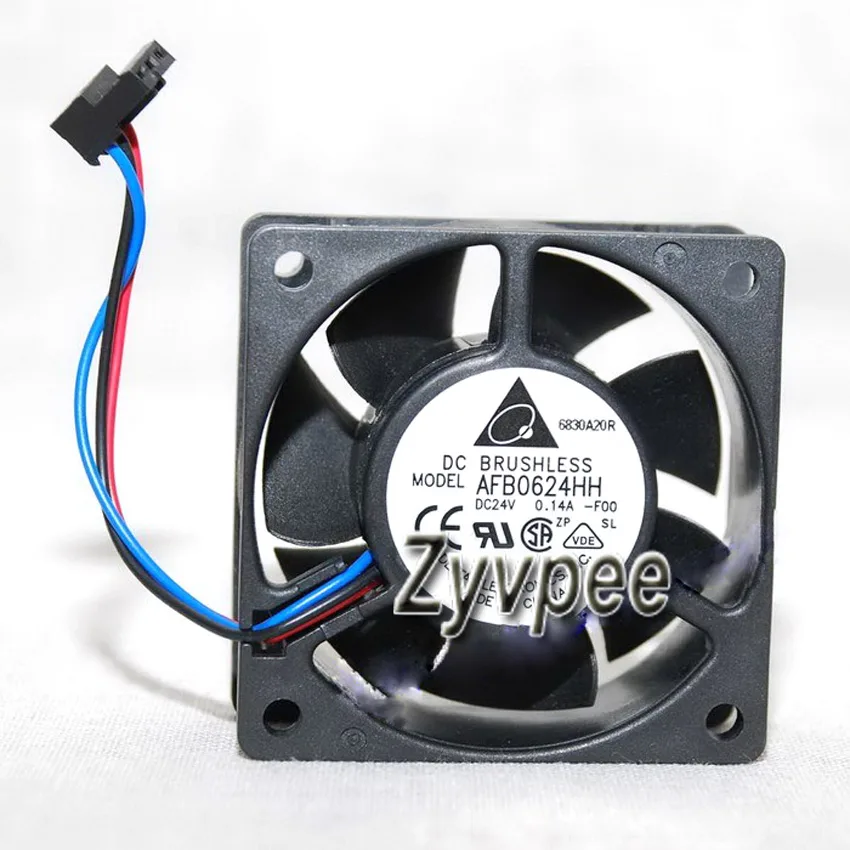 Zyvpee Zyvpee AFB0624HH 60*25mm 24V .14A 3-pin ball bearing case fan — product photo