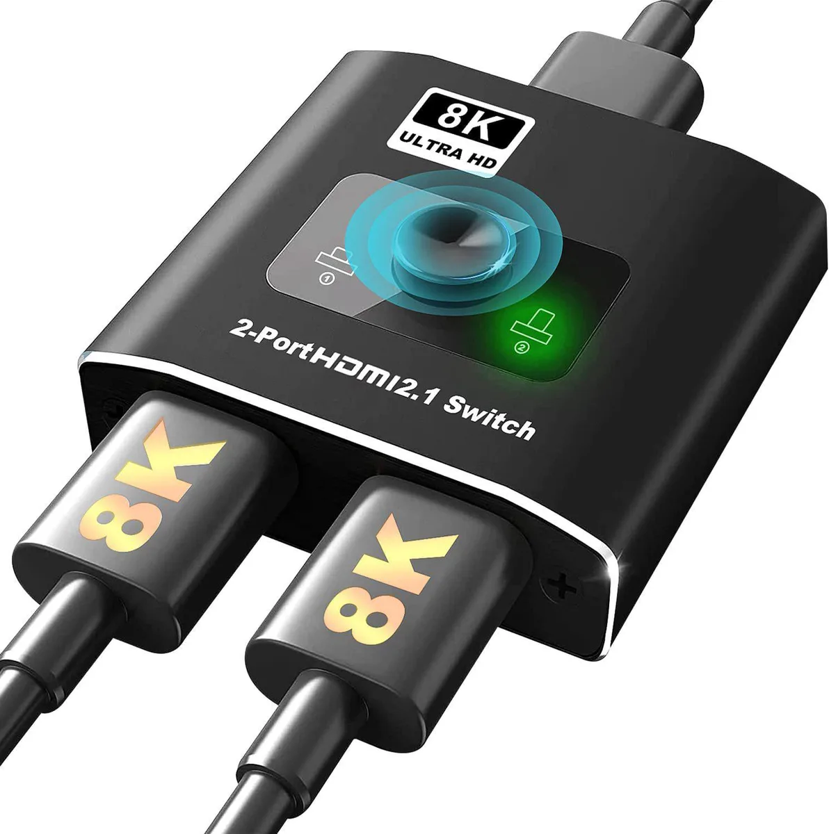 LUOM LUOM OZ8Q2 8K 60Hz HDMI 2.1 Switch 2 in 1 Out 48Gbps — product photo