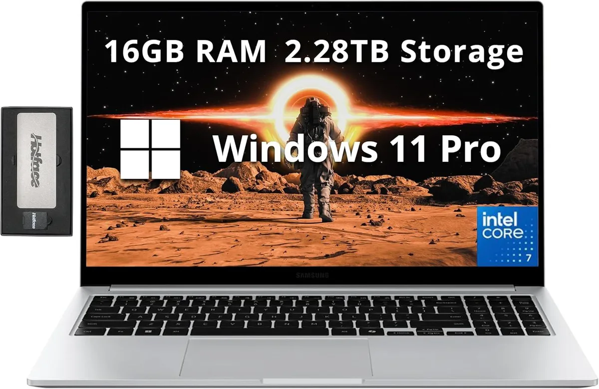 SAMSUNG SAMSUNG Galaxy Book4 15.6" FHD Intel Core 7 150U 16GB LPDDR4X 2.28TB Windows 11 Pro Silver business laptop — product photo