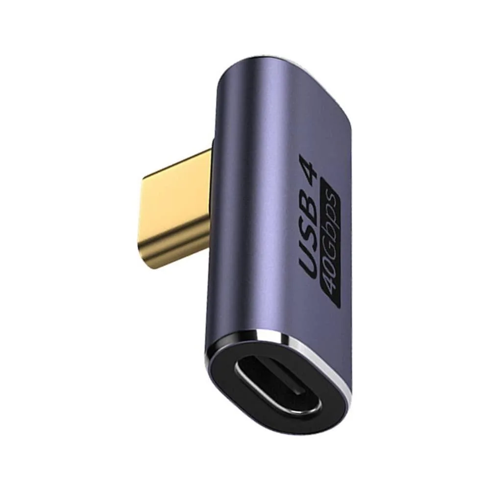 Vszerda Vszerda UC-026-LP USB4 Type C Male to Female Low Profile Right Angled 40Gbps 100W 8K@60Hz Adapter — product photo