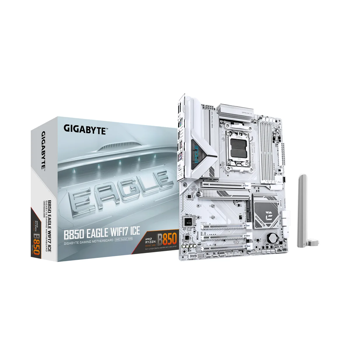 GIGABYTE GIGABYTE B850 EAGLE WIFI7 ICE AMD motherboard — product photo