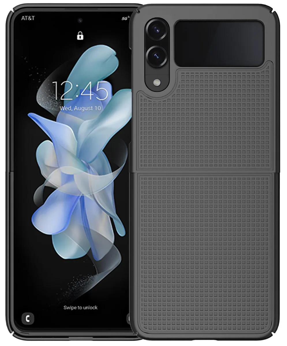 Nakedcellphone Nakedcellphone Textured Grid Hard Case for Samsung Galaxy Z Flip 4 5G (SM-F721U, 2022) — product photo