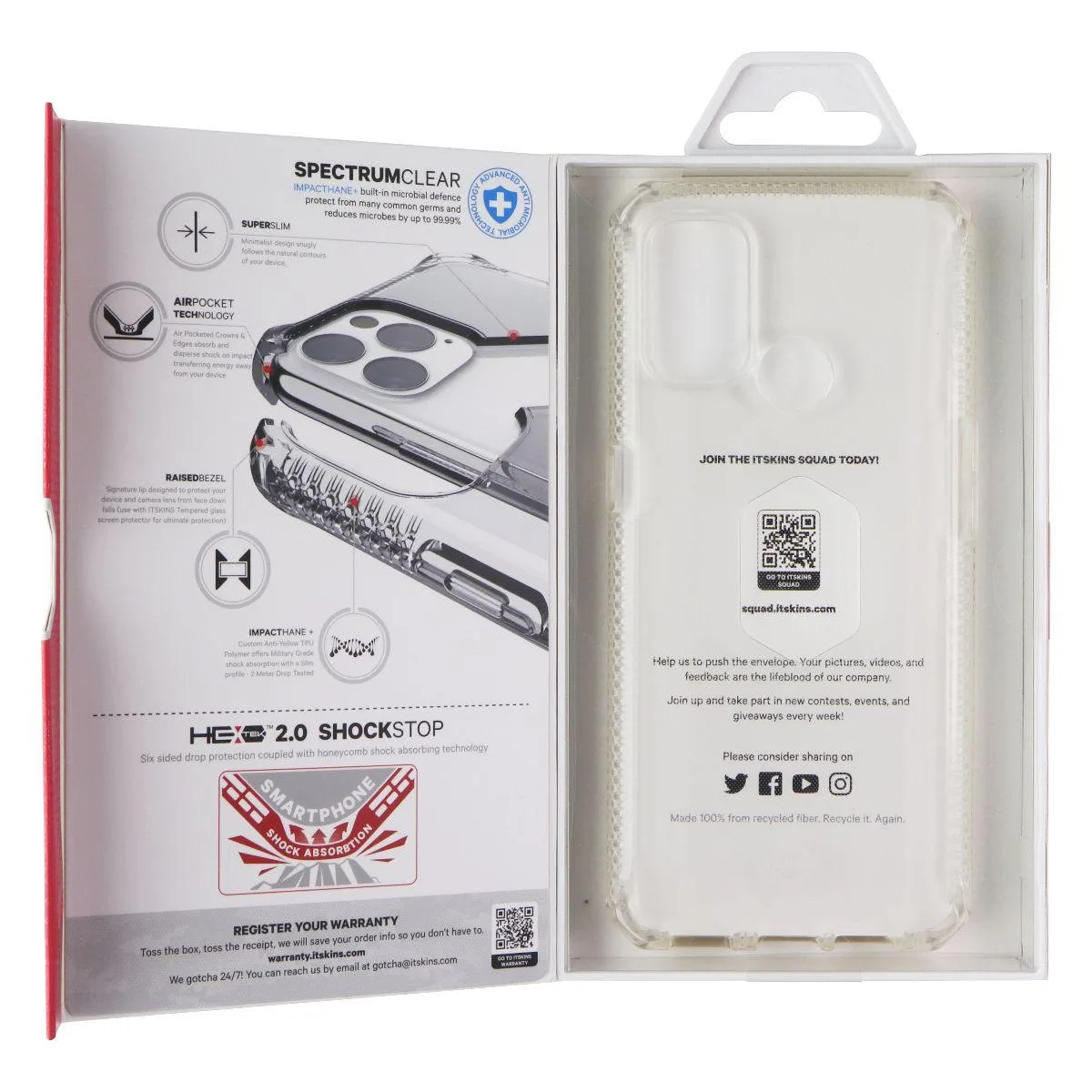 ITSKINS ITSKINS Spectrum Clear Series Case for OPPO A53 / A53S - Transparent — product photo