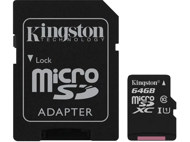 Kingston Technology Corp. Kingston Technology Corp. SDCS2/64GBCR Canvas Select Plus 64GB microSDXC memory card — product photo
